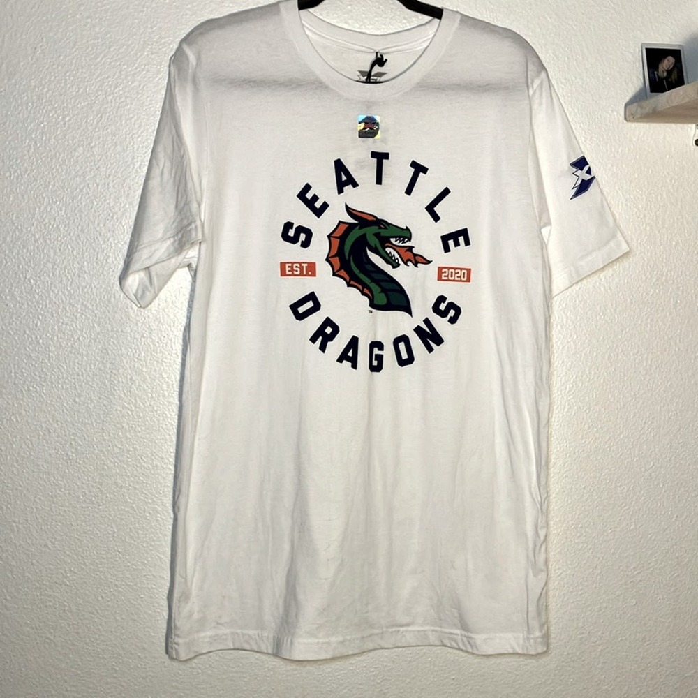 Seattle Dragons XFL Navy Blue GIII Crewneck Shirt Mens XL